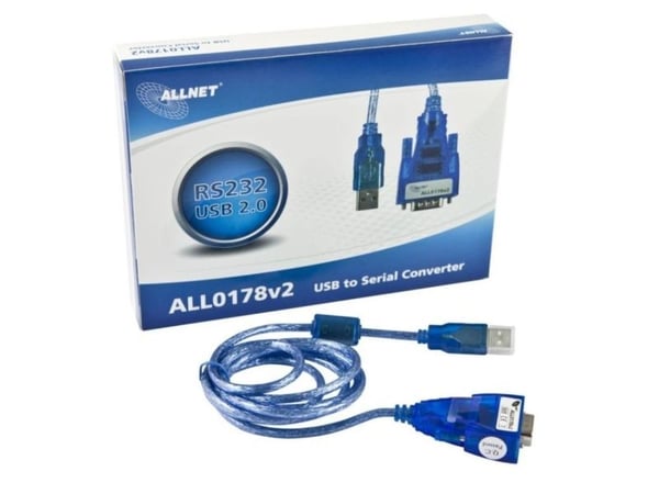 ALLNET ALL0178V2, Blå, 1,5 m, USB A, RS232, Hanstik/Hanstik