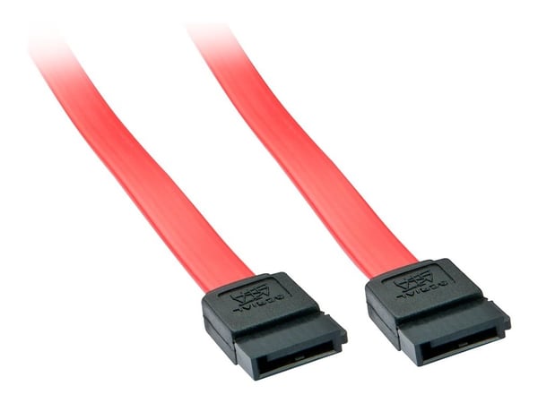 Lindy - SATA-kabel - Serial ATA 150/300/600 - SATA til SATA - 50 cm - rød