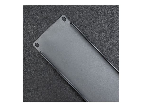 Qoltec - Rack täckpanel - massivt stål - svart - 2U - 19"