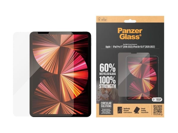 PanzerGlass - Skjermbeskytter for nettbrett - ultrabred passform - glass - for Apple 10,9-tommers iPad Air (4. generasjon, 5. generasjon); 11-tomme...