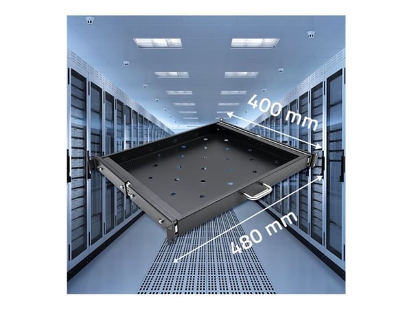 Qoltec Su laikikliu hylle for RACK skap | 600x600 | uttrekkbar