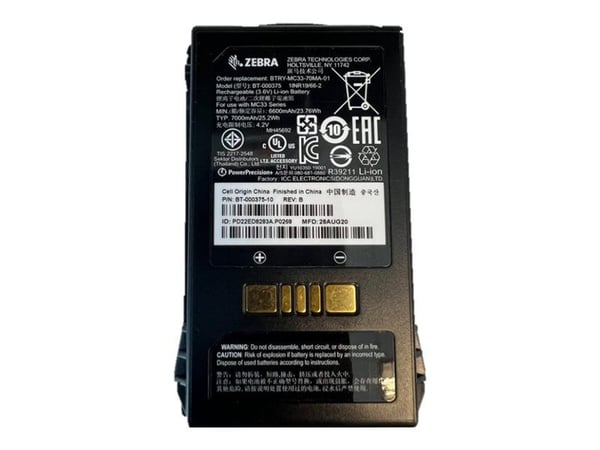 Zebra - Håndholdt batteri - utvidet kapasitet, med PowerPrecision Plus - litiumion - 7000 mAh - 25.2 Wh - for MC3000 Series MC3400, MC3450