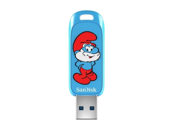 SanDisk Smurfs - Papa Smurf Edition USB-flashstasjon - 128 GB - USB 3.2 Gen 1
