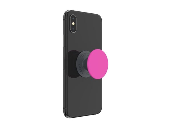 PopSockets PopGrip Basic - Fingergrepp/vikbart ställ för mobiltelefon - magenta