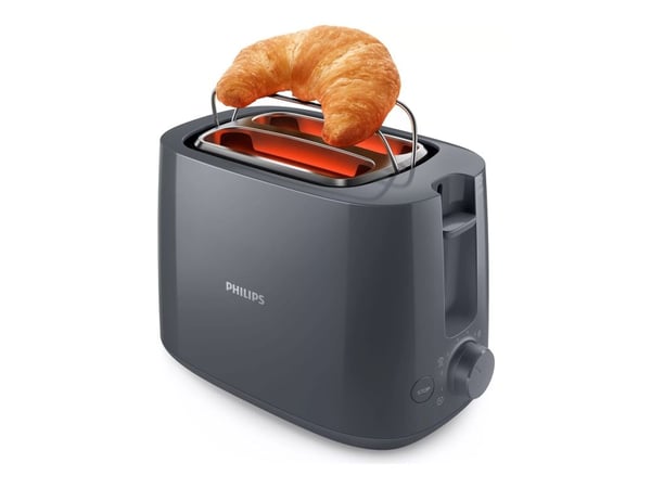 Philips Daily Collection HD2581/10, 2 viipale(i)ta, Harmaa, Muovi, Painikkeet, Rotaatio, 900 W, 220-240 V