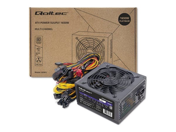 Qoltec Effektiv ATX 1650W strømforsyning | 80 Plus Platinum