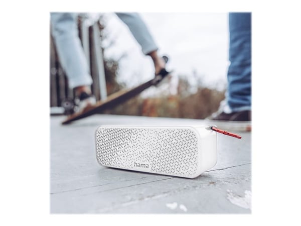 Hama "PowerBrick 2.0" - Høyttaler - for bærbar bruk - trådløs - Bluetooth 5.1 - hvit