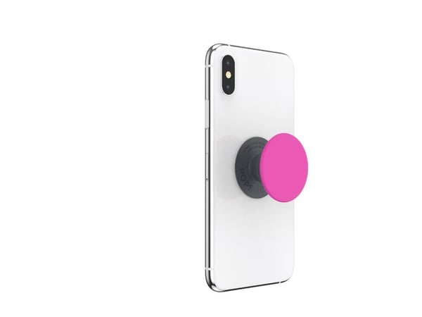 PopSockets PopGrip Basic - Fingergrepp/vikbart ställ för mobiltelefon - magenta
