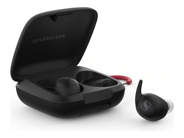 Sennheiser MOMENTUM Sport - True wireless-hodetelefoner med mikrofon - i øret - Bluetooth - aktiv støydemping - svart