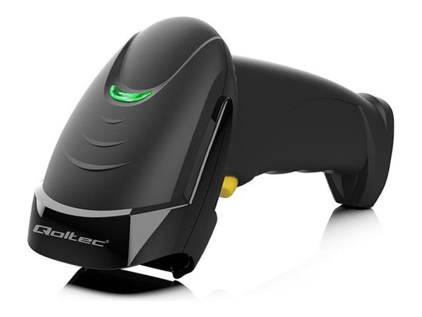 Qoltec 50853 Laser-viivakoodiskanneri 1D | 2D | Musta
