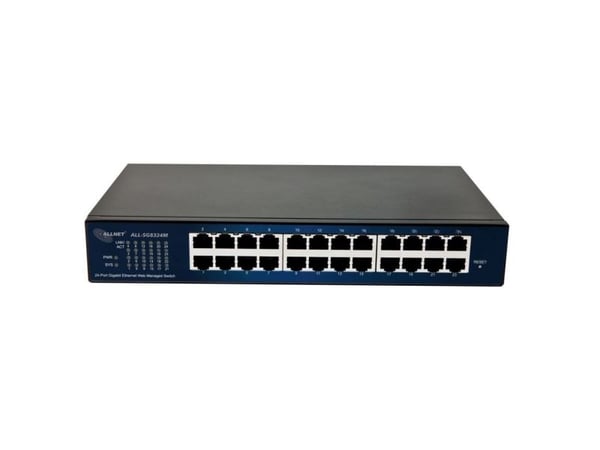 ALLNET ALL-SG8324M, Håndtert, L2, Gigabit Ethernet (10/100/1000), Full tosidig, Rack-montering