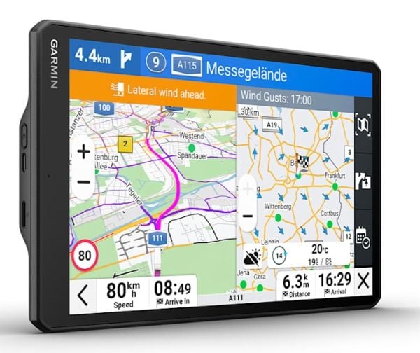 Garmin dezl LGV1020, 25,6 cm (10,1"), 1280 x 800 pikseliä, TFT, 134,6 x 215,9 mm (5,3 x 8,5"), vaakasuora, 135 x 216 mm