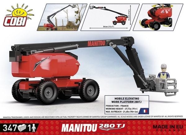 COBI Manitou 280 TJ, Byggeklosser, 6 år, 347 stykker