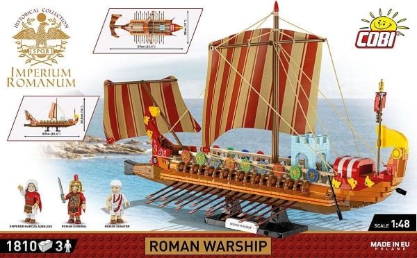 COBI Roman Warship, Byggeklosser, 8 år, 1810 stykker