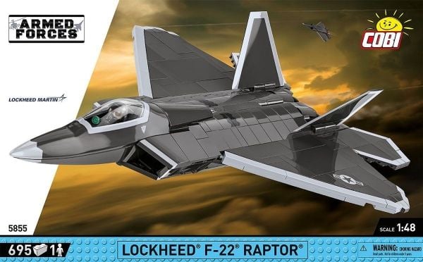 COBI Lockheed F-22 Raptor, Byggeklosser, 9 år, 695 stykker