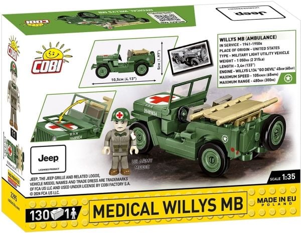 COBI Medical Willys MB, Byggeklosser, 6 år, 130 stykker