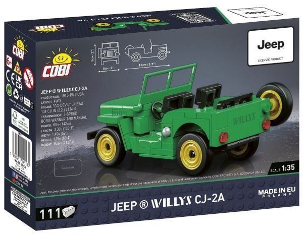 COBI Jeep Willys CJ-2A, Byggklossar, 6 År, 111 styck