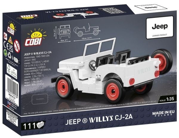 COBI Jeep Willys CJ-2A, Byggeklosser, 6 år, 111 stykker