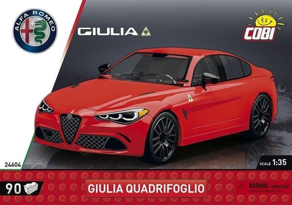 COBI Giulia Quadrifoglio, Byggesett, 6 år, Plast, 90 stykker