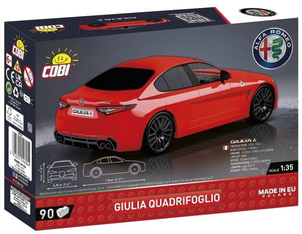 COBI Giulia Quadrifoglio, Byggesett, 6 år, Plast, 90 stykker