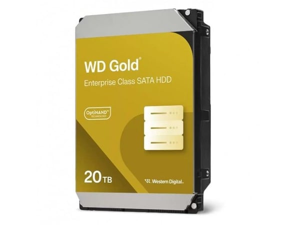 WD Gold WD203KRYZ - Kiintolevy - Enterprise - 20 TB - sisäinen - 3,5" - SATA 6Gb/s - 7200 rpm - puskuri: 512 MB