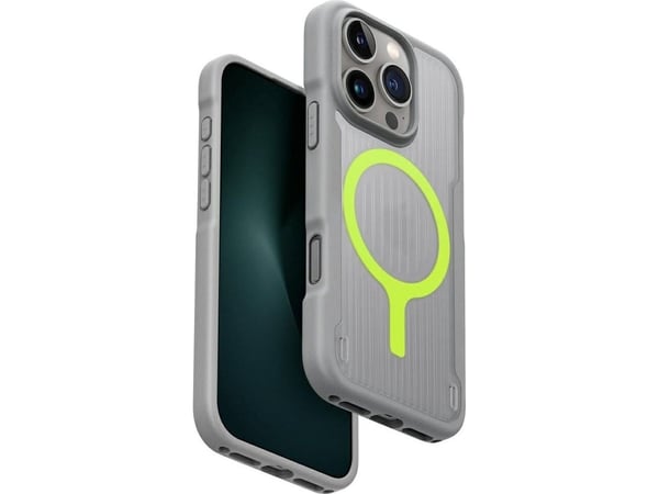 Uniq Combat Active Magclick -latauskotelo iPhone 16 Pro - harmaa