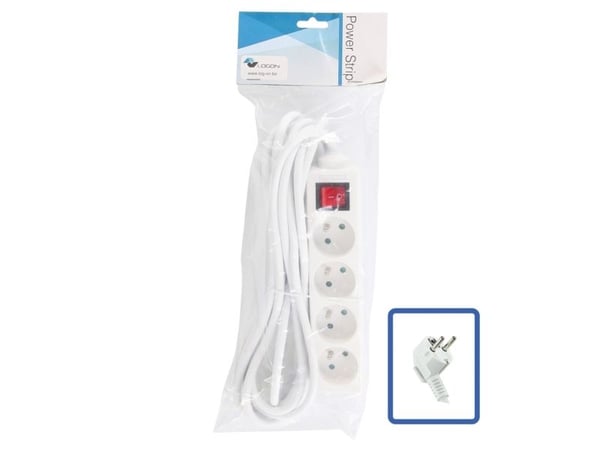 LOGON PROFESSIONAL LPS070, 5 m, Sisätila, 1,5 mm², Valkoinen, 4 AC-pistorasia(a), 230 V