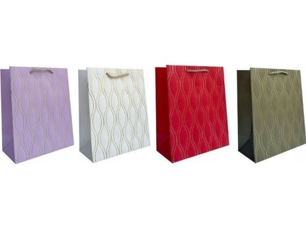 JU-PITER dekorativ gavepose 4 stk, 18x23x10 cm JP-RC 360C mix