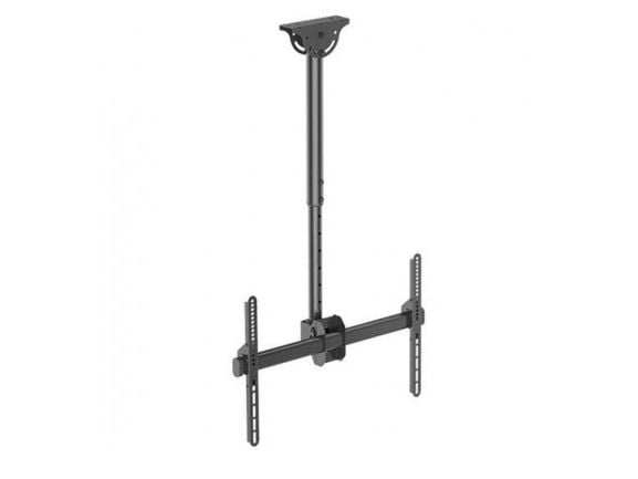 TECHly - Monteringssats (takmontering, monteringskonsol, teleskoppåle) - för platt panel - stål - svart - skärmstorlek: 37"-70" - takmonterbar