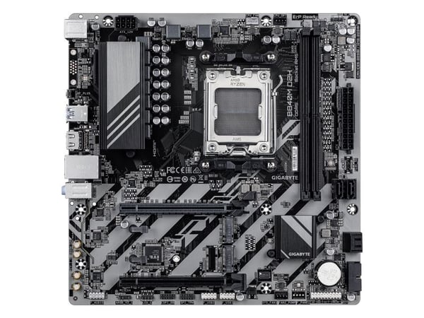 GIGABYTE B840M D2H, AMD, Socket AM5, AMD Ryzen 7000-serien, AMD Ryzen 8000-serien, AMD Ryzen 9000-serien, Socket AM5, DDR5-SDRAM, 128 GB