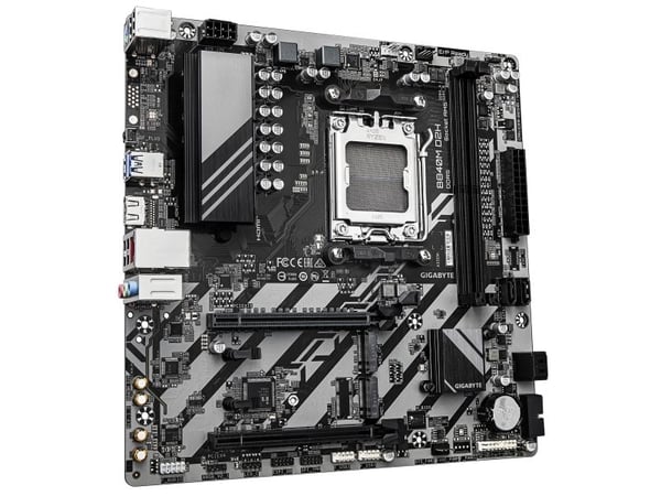GIGABYTE B840M D2H, AMD, Socket AM5, AMD Ryzen 7000-serien, AMD Ryzen 8000-serien, AMD Ryzen 9000-serien, Socket AM5, DDR5-SDRAM, 128 GB