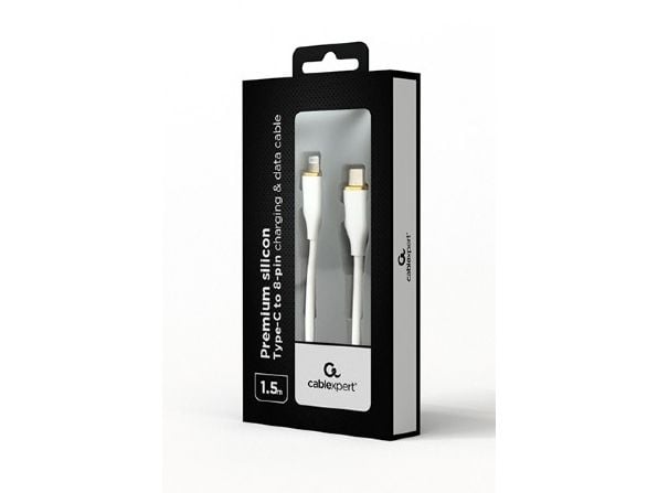 Cablexpert Premium - Lightning-kabel - USB-C hann til Lightning hann - 1.5 m - hvit - formstøpt, data & lading
