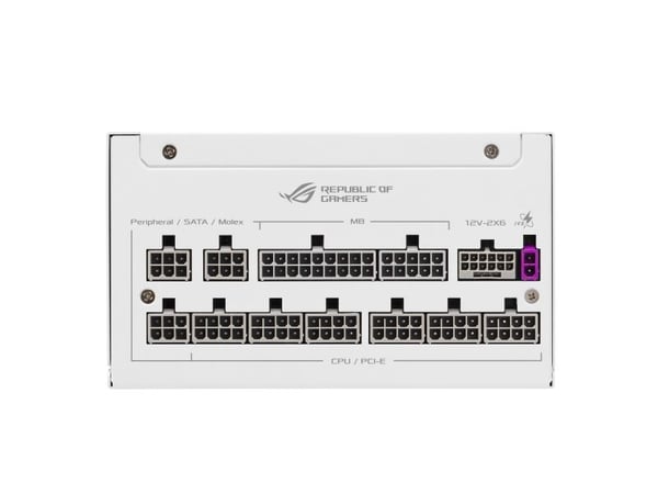 ASUS ROG Strix - White Edition - strømforsyning (intern) - ATX12V 3.1 - 80 PLUS Platinum - AC 100-240 V - 1000 watt - aktiv PFC - hvit
