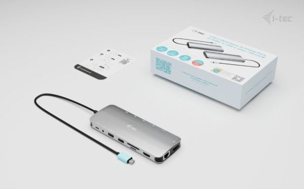i-Tec Nano Dock - Dokkingstasjon - USB-C / USB4 / Thunderbolt 3 / Thunderbolt 4 - 2 x HDMI, USB-C - 1GbE
