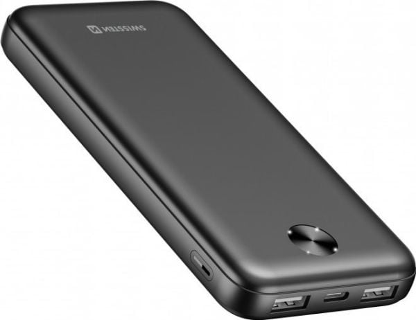 SWISSTEN, Powerbank, WORX, Li-Pol, 5/9/12V, puhelinten ja muiden laitteiden lataamiseen, 22013949, 10000mAh, musta