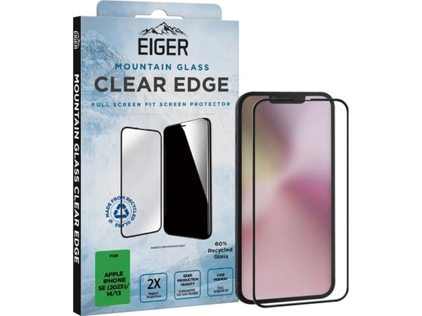 EIGER EGSP01025, Samsung, iPhone 16e / 14 / 13, Ripebestandig, Slagbestandig, Støvresistent, Gjennomsiktig, 1 stykker