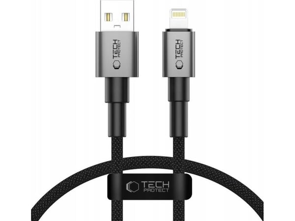USB-kabel Tech-Protect USB-A til Lightning 0,25 m grå (5906302361731)