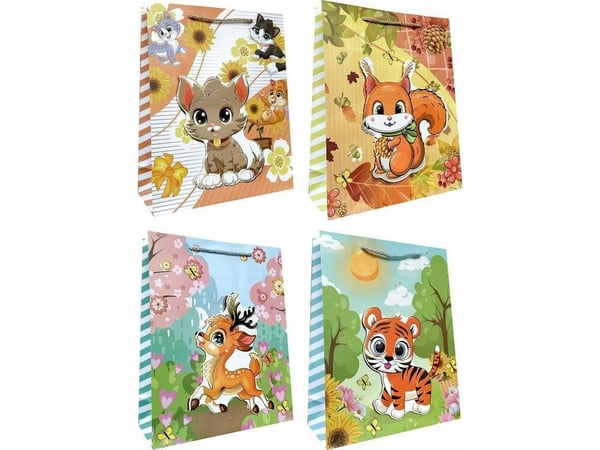 JU-PITER dekorativ gavepose 18x23x10 cm 3211C (pris per stk.)
