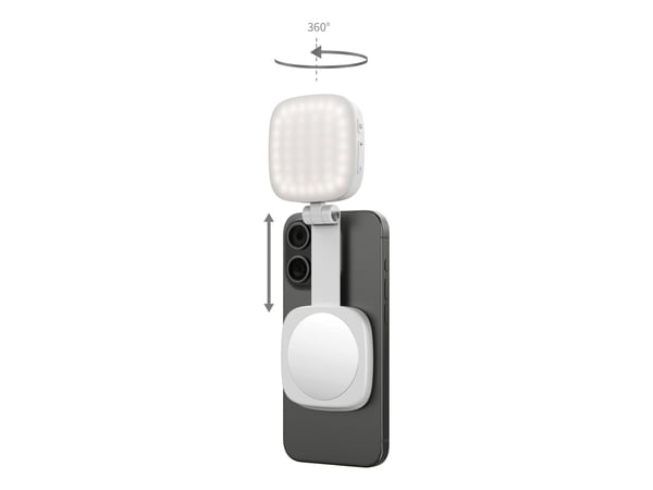 SmallRig 4933, Selfie-lys, Hvit, Akrylonitril-butadien-styren (ABS), Polykarbonat (PC), Zink, Alle merker, 2 år, LED