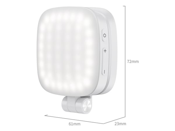 SmallRig 4933, Selfie-lys, Hvit, Akrylonitril-butadien-styren (ABS), Polykarbonat (PC), Zink, Alle merker, 2 år, LED