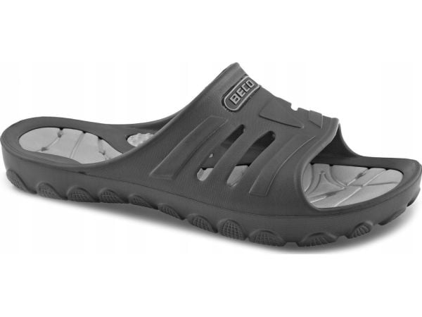 Unisex tøfler BECO 90671 str. 46 svart/grå