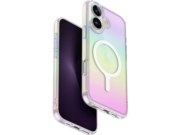 Uniq Iridescia Magclick -latauskotelo iPhone 16 Plus - monivärinen Uniq Iridescia Magclick -latauskotelo iPhone 16 Plus - monivärinen
