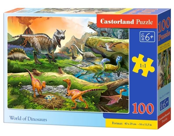 Castorland Puzzle 100 Dinosaurusten maailma CASTOR