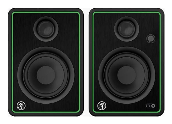 Mackie CR4-X, 2-veis, 2.0 kanaler, Koblet med ledninger (ikke trådløs), 50 W, 70 - 20000 Hz, Svart, Grønn