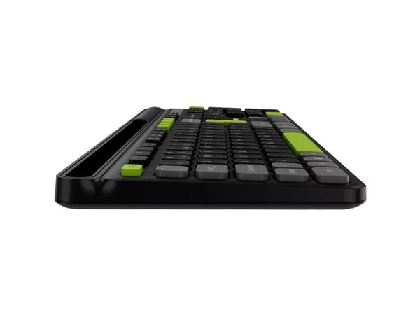 Canyon HSET-W5, Trådløs, RF kabel-fri, Sakseformet tastebryter, QWERTY, Svart, Mus inkludert