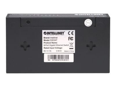 Gigabit-switch 8x 10/100/1000 Mbps RJ45 skrivbord metall