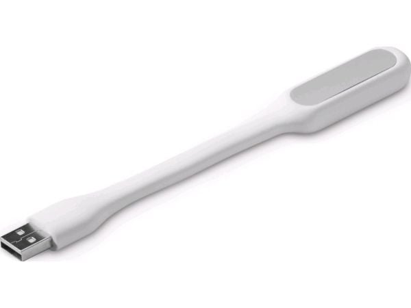 USB-läppärivalaisin C-TECH UNL-04, joustava, valkoinen