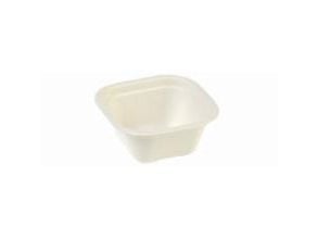 Bakke Kvadrat 350ml L130xB130xH59mm Bagasse Hvid,125 stk/pk