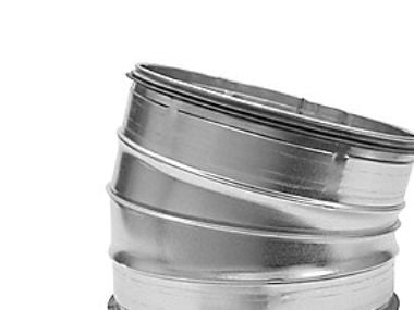 böj. Ø250 15 gr. - BF-250-15 nippel/nippel falsad förzinkad