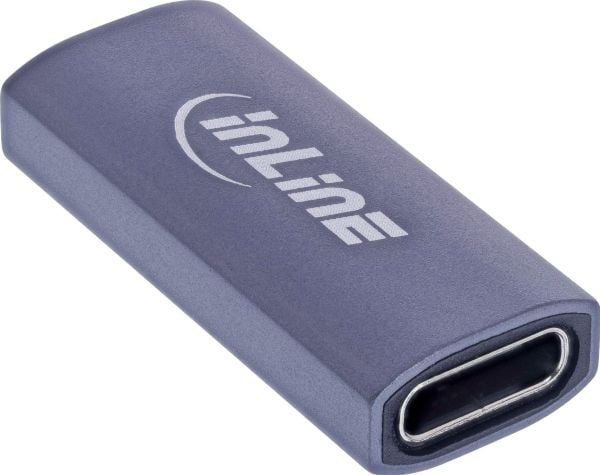 InLine® USB4-adapter, USB-C Buchse/Buchse, aluminium, grå